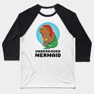 Undercover Mermaid Capybara Baseball T-Shirt